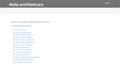 Desktop Screenshot of mala-architektura.co